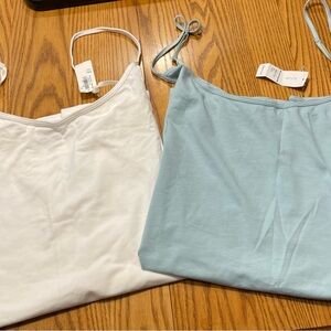 Old Navy one light blue and one white cami